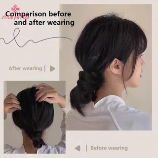 < zhuliye789 > Gói tóc tự cuộn dây Tóc giả cuộn dây một mảnh Hiện vật Túi tóc giả bổ sung cao cấp