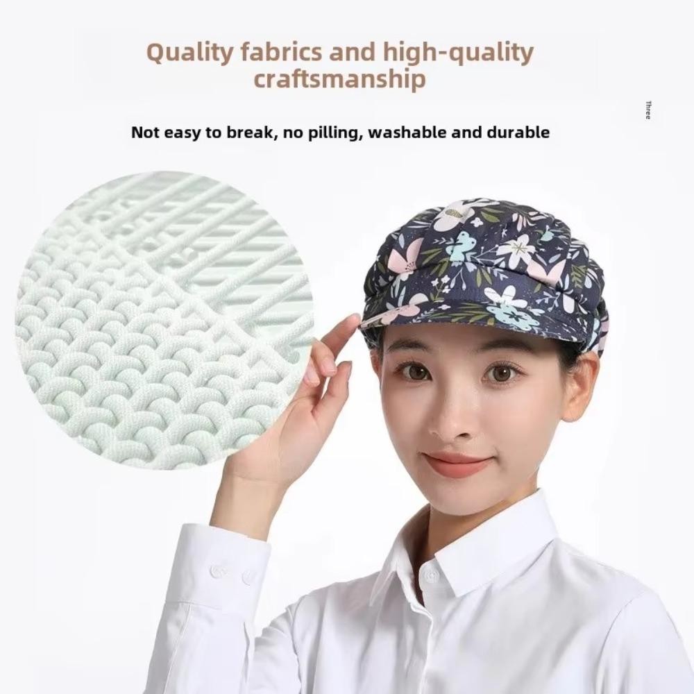 Mũ đầu bếp FEDAOG, Mũ nấu ăn chống dầu chống bụi, Đồng phục làm việc bằng bông in hoa Nhà hàng khách sạn