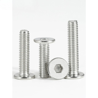 ((LXY) Vít Bulông đầu chỏm cầu inox304, bulong  đầu bằng，Bu Lông Đầu Lục Giác Dẹp Siêu Mỏng Bằng，Ốc vít  đầu lục giác dẹp mỏng phẳng M8 / M10 / M12 * L: 8-120mm (RM-VN-1)