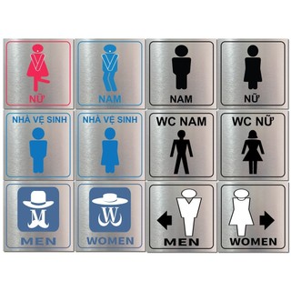 Biển báo WC nam nữ cao cấp, biển chỉ dẫn nhà vệ sinh WC, biển báo toiet, biển chỉ dẫn toilet nam, nữ Cao cấp