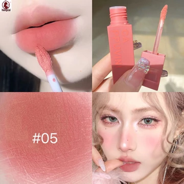 Không Dính Matte Velvet Lip Gloss Dưỡng Ẩm Nhung Lip Tint Lip Stain Cho Lady Beauty Lip Makeup