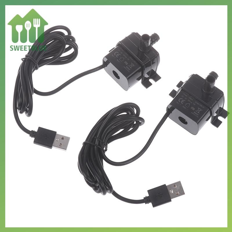 SWEET Máy bơm nước USB DC không chổi than siêu yên tĩnh 5V 1W 130L / H Nâng 100CM Đài phun nước chìm Bể cá tuần hoàn Máy bơm nước vi mô n