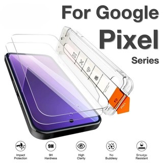 Dành Cho Google Pixel 9 Pro XL 8 8A 9a 7a 6a 7 4G 5G Bảo Vệ Màn Hình Vân Tay Kính Cường Lực Không Bụi Bong Bóng Bộ Dễ Dàng