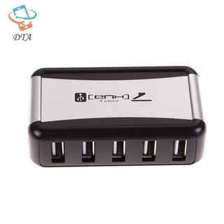 [DTA] USB 7 cổng HUB chạy bằng cáp chuyển đổi AC Tốc độ cao Phích cắm EU / US cho PC Laptop VN