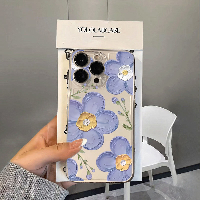 Ốp Lưng Cây Hoa Nhỏ Tươi Mùa Hè Cho Samsung Galaxy A56 A36 A26 A16 A55 5G A06 A05 A05S S24 FE S25 Ultra Plus Vỏ Mềm Trong Suốt Họa Tiết Silicon Thời Trang TPU Trong Suốt