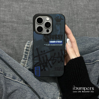 ibumpers Ốp Điện Thoại iPhone Họa Tiết Đường Phố Stüssy Hợp Thời Trang Cho IPhone 16 15 14 12 13 11 Pro Max IP 7 8 Plus X XS XR Ốp Lưng Mỏng Silicon Mềm Da Họa Tiết