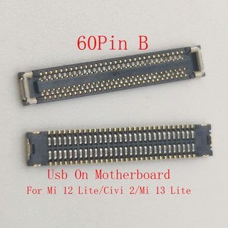 2-10 Chiếc Pin USB Màn Hình Lcd FPC Kết Nối Cắm Cho Xiaomi Poco X2 Redmi K30 K30I Mi 12 13 Mi13 Mi12 Lite Civi 2 40 60 Pin Sạc Màn Hình Flex Pocophone Sạc Trên Tàu