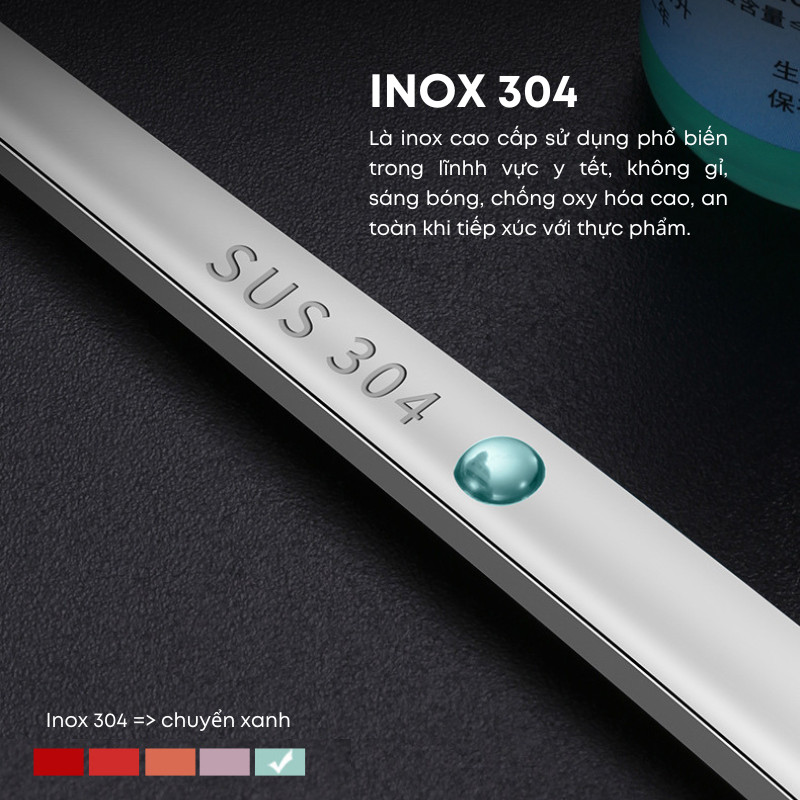 Thìa Pha Chế Inox 304 Cao Cấp – Thìa Dài Khuấy Đồ Uống, Sinh Tố, Cà Phê – Bền Đẹp, An Toàn, Sang Trọng | 225