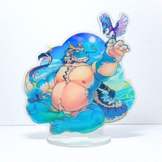 Mô Hình Standee Furry QINGLONG - Tokyo Afterschool Summoners - nhựa Mica 14cm