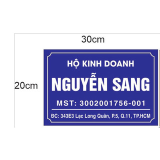 Biển số nhà, hộ kinh doanh, biển hộ kinh doanh, biển công ty In UV cao cấp bền màu trên Mica Alu