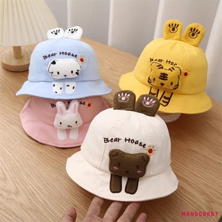 MG-Infant Bé Trai Bé Gái Mũ Ngư Dân 3D Hoạt Hình Sang Trọng Động Vật Gấu / Chó / Hổ / Thỏ Vành Rộng Chống Nắng Mũ Chống Nắng Lưu Vực Mũ