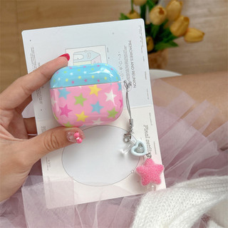 Ngôi sao bị chặn màu cho AirPods 1 / 2 3 Pro Pro2 Pro3 Airpod4 Bộ tai nghe Vỏ bảo vệ Bluetooth không dây AirPods pro2 Pro3 3 4 Vỏ bảo vệ tai nghe