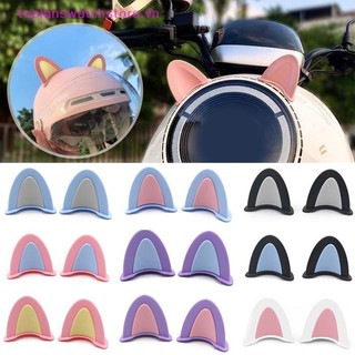Toplanswatchstore 2 Chiếc Tai Mũ Bảo Hiểm Trang Trí Xe Máy Điện Dễ Thương Dán Trang Trí Nhiều Màu Mũ Bảo Hiểm Xe Máy Đa Năng Phụ Kiện VN