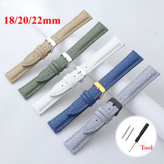 Dây đeo đồng hồ bằng da họa tiết vết nứt Dây đeo đồng hồ đa năng Thay thế 18mm 20mm 22mm Dây đeo đồng hồ bằng da PU chống thấm nước cho nam giới Phụ nữ Trắng Xám Nâu Kaki Xanh lam xanh lá cây