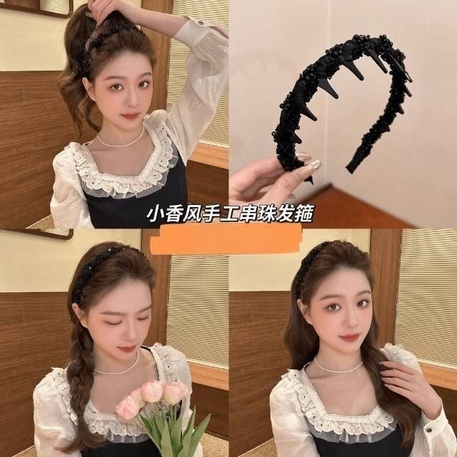 ✨Louis Headband 2025 - Chống Trơn Trượt, Ánh Sáng Sang Trọng, Đính Hạt, Mặc Trước và Sau - Kích cỡ 25.6.30