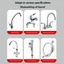 TOPTOOLCX Công cụ sửa chữa cờ lê ống, Cờ lê ổ cắm lắp đặt cống bạc, Dụng cụ cầm tay bền bỉ Phụ kiện cờ lê Ratchet hai đầu Bảo trì ống