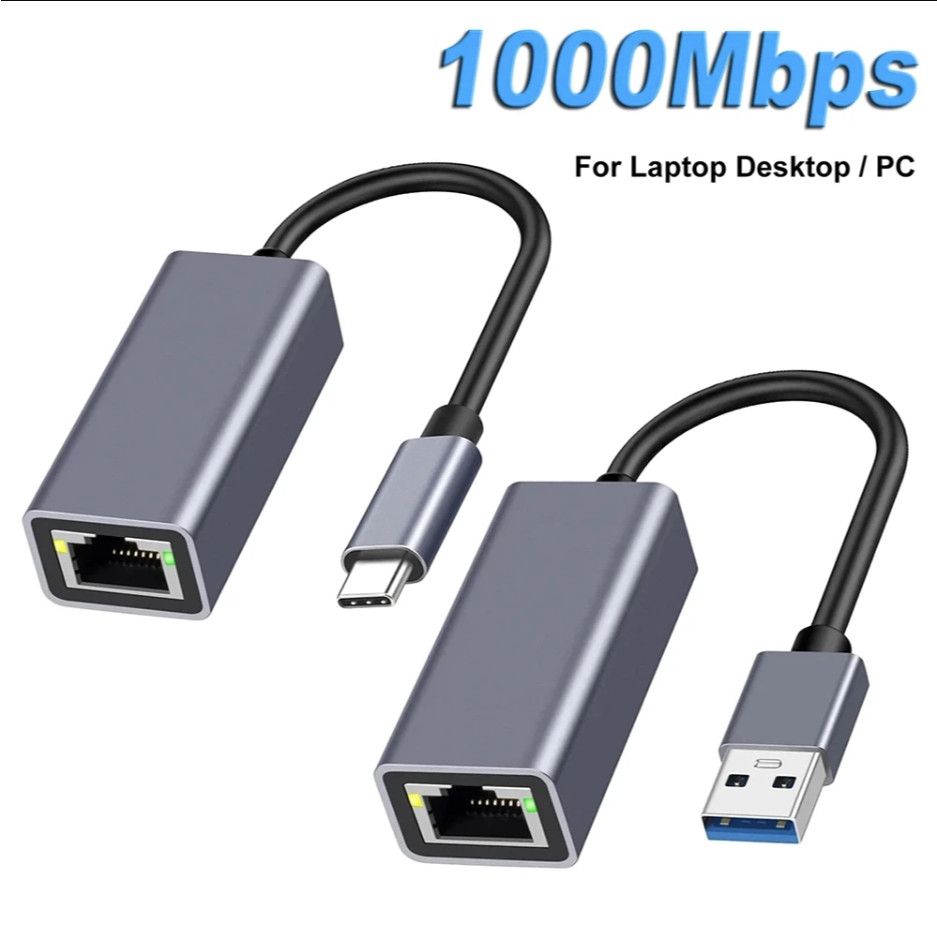 1000 Mbps 1Gbps ethernet Adapter USB 3.0 Loại C Sang RJ45 Card Mạng Cho ...