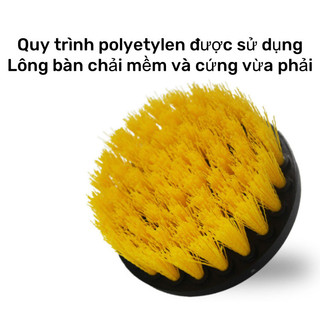 Bộ Bàn Chải Gắn Máy Khoan Cọ Rửa Cầm Tay Đa Năng, Bàn Chải Vệ Sinh Nhà Tắm Sofa, 3 đầu cọ, chà sàn, đánh bóng rửa xe