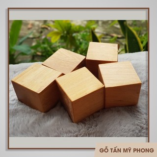 Cube 4cm, 5cm, 6cm loại 1 | Khối gỗ lập phương | Gỗ trang trí, đồ chơi gỗ an toàn | Cục gỗ kê hàng