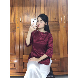 Set Gấm Tết, gấm viền đôi thời trang nữ, bà ba gấm