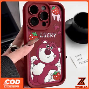 Ốp Lưng Cho OPPO Reno 13F 5G Reno12 F 5G Reno 12 5G Reno12 Pro 5G Reno11 F Reno 11 Reno 10 5G Reno 8T Reno 8Z 5G Reno7 Reno8 Reno4 Reno5 Gấu Dâu Bụng Lớn Chống Sốc TPU Pho