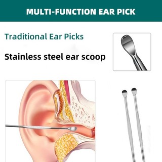 Dụng cụ làm sạch tai bằng thép không gỉ Curette Dụng cụ làm sạch tai Muỗng loại bỏ ráy tai