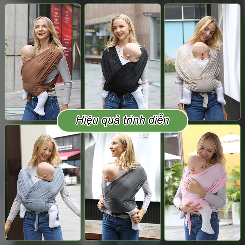 Địu Vải Cao Cấp Cho Bé Ergonomic，Địu Vải Đa Năng Chất Liệu Cotton， Thoáng Mát Em Dịu