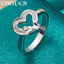URMYLADY Bạc 925 Trái Tim Tình Yêu 7-10 # Nhẫn Nữ Tiệc Cưới Thời Trang Quyến Rũ Trang Sức