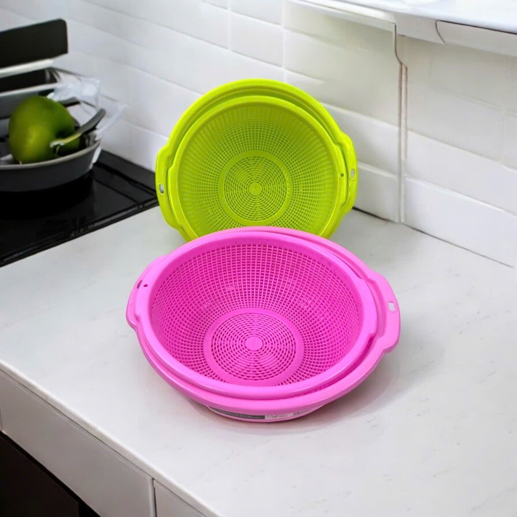 Bộ Thau Rổ Tròn Vinh Nam Plastic Thau Rổ Dùng Đựng Thực Phẩm Rau Củ Size Lớn Trung Bé 113-114-115
