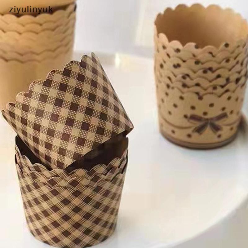 Ziyulinyuk 50 Chiếc Cupcake Giấy Cốc Bọc Bánh Khuôn Muffin Cupcake Lót Nướng Cốc EN