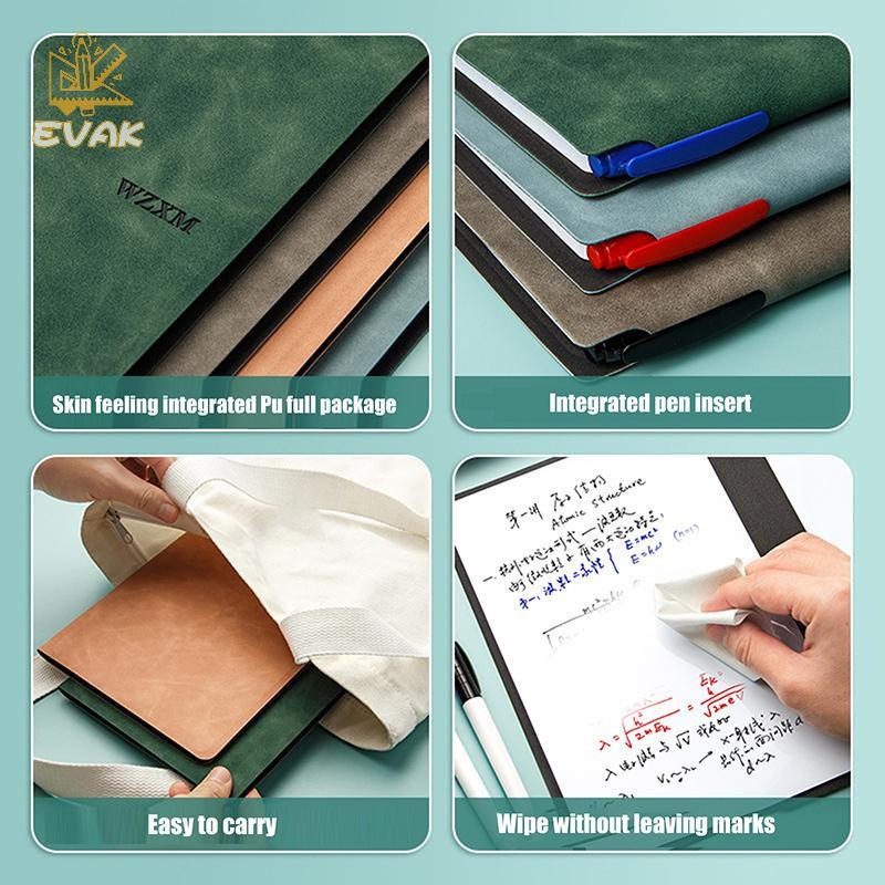 Alittlesetrtu A5 Sách Sổ Tay Bảng Trắng Có Thể Tái Sử Dụng Với Bút Bảng Trắng Miễn Phí Xóa Vải Lập Kế Hoạch Hàng Tuần Sổ Tay Di Động VN