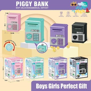 JIGK Đồ Chơi Trẻ Em Heo Đất, Mật Khẩu Hộp Tiền Tiết Kiệm Tiền Mặt Mini, Quà Tặng Trẻ Em Đồ Chơi Tiết Kiệm Tài Chính ATM Tiết Kiệm Tiền Ngân Hàng Bé Trai Bé Gái