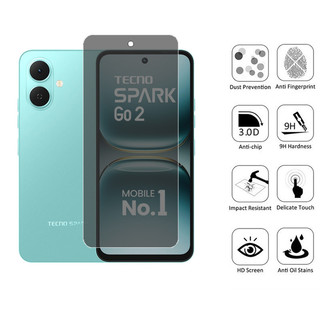 Kính cường lực chống gián điệp 2 trong 1 Tecno Spark Go 2 4G Bảo vệ màn hình riêng tư cho Tecno Spark Go 1 2024 30C 30 Pro 20 4G 5G & Phim ống kính máy ảnh