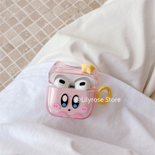 Kirby Star Case AirPods 4 AirPods Pro2 Pro 3 2 1 Bảo vệ tai nghe không dây Apple Màu hồng trong suốt