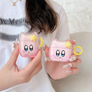 Kirby Star Case AirPods 4 AirPods Pro2 Pro 3 2 1 Bảo vệ tai nghe không dây Apple Màu hồng trong suốt