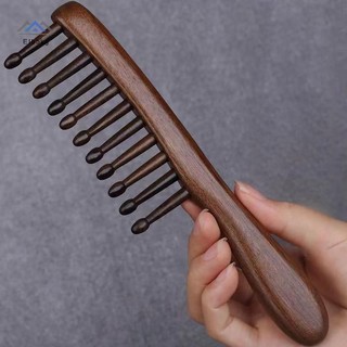 ELBBKG Lược Massage Kinh Tuyến Tự Nhiên Nhồi Bông Chống Tĩnh Điện Răng Rộng Lược Dành Cho Nữ Bé Gái Thẳng Xoăn Tóc Mới