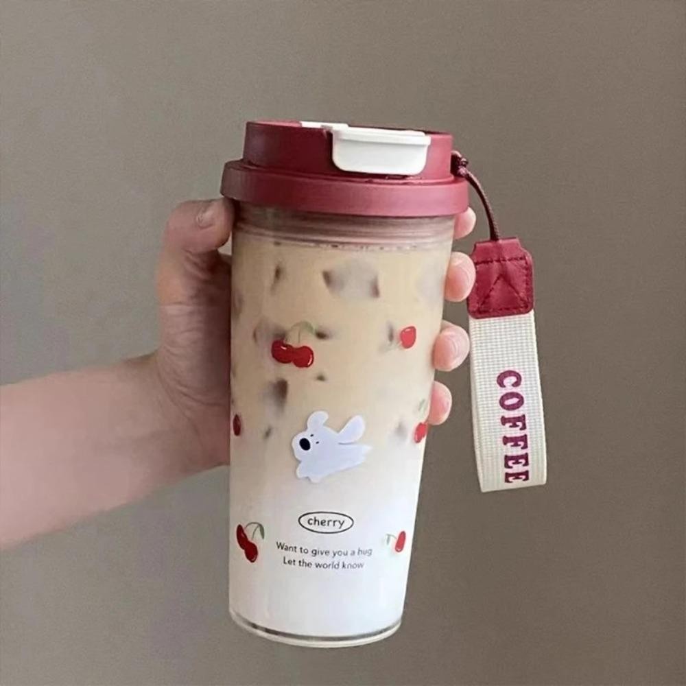 Bình Nước ORDOBOX, Cốc Nước Uống Đôi Chống Rò Rỉ, Dây Mang Dung Tích Lớn Di Động 550ml Cốc Cà Phê Sinh Viên