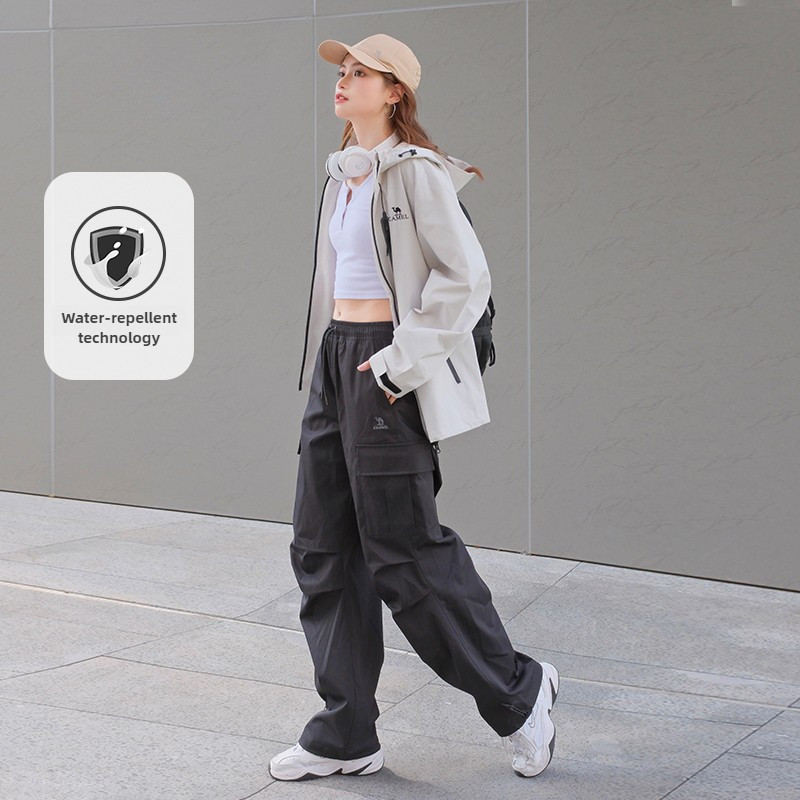 Ảnh Quần yếm nữ CAMEL CROWN Quần dệt ngoài trời chống thấm nước Quần đi bộ đường dài 3