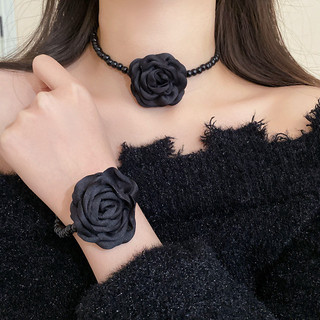 Vòng cổ nữ hoa vải ngọt ngào phong cách Pháp khí chất chuỗi xương đòn phụ kiện