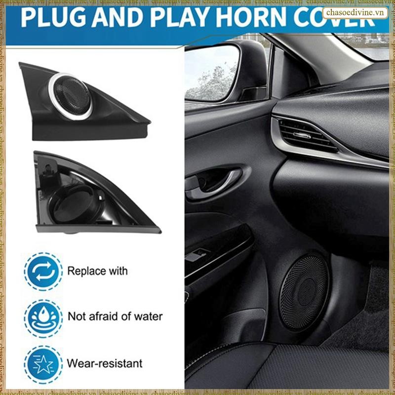 [K O G X] Bảng Cửa Ô Tô Âm Thanh Sừng Cover Tweeter Loa Ba Góc Vỏ Loa Viền Cho Vios Yaris 2013-2019