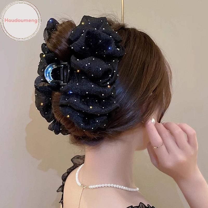 Kẹp tóc Hodou mùa hè ngọt ngào, lưới tuyn ngôi sao bong bóng, phụ kiện chắc chắn cho nữ