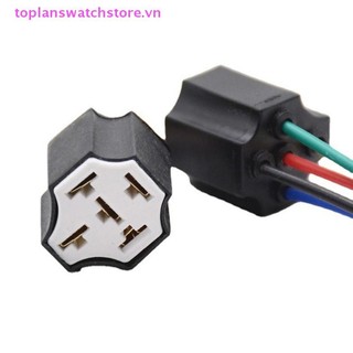 Toplanswatchstore Giá đỡ rơle ô tô bằng gốm, 5 chân Ổ cắm rơle tự động 5 chân Đầu nối rơle phích cắm Giá đỡ rơle gốm Ghế Rơle cao có chân VN