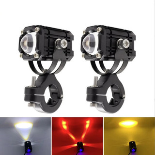 Đèn trợ sáng bi cầu mini w2 xe máy xe điện mắt quỷ 4 chế độ tích hợp auto passing phiên (Giá 1 Đèn)