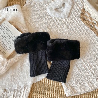 Luimo Thu Đông Ngắn Lật Sang Trọng Nhiệt Tất Nữ Jk Gió Dệt Kim Len Legging Bao SBS