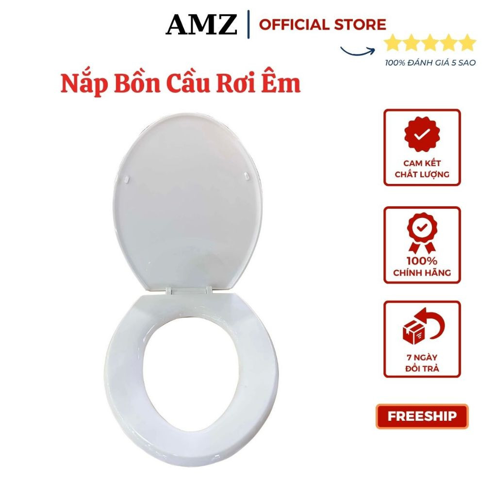 Nắp Bồn Cầu, Nắp Bồn Vệ Sinh Nhà Tắm Đóng Mở Êm ( Loại 1, Chất Lượng, Siêu Bền )
