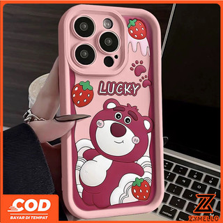 Ốp lưng cho realme Note 60 realme Note 50 realme C75 C65 C67 C61 C55 C53 C51 Ốp lưng điện thoại TPU chống sốc gấu dâu tây bụng lớn