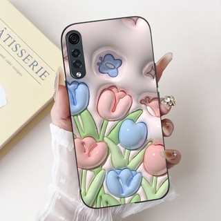 Dành Cho LG Nhung Ốp Lưng LG LMG910EMW LM-G910EMW Vỏ Silicon Hoa Phổ Biến Nơ Mềm Cho LG Velvet 5G LM-G900N Ốp Lưng