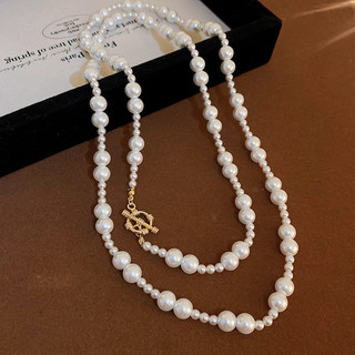 dây chuyền dài cá tính nhiều lớp thời trang vòng cổ nữ ngọc trai dài choker cổ