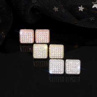 Bông tai zircon và bạc S925 thời trang đơn giản - Quà tặng hoàn hảo cho nàng