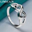 URMYLADY Bạc 925 Đôi Trái Tim 7-10 # Nhẫn Dành Cho Nữ Người Yêu Cưới Thời Trang Quyến Rũ Trang Sức